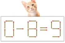 【マッチ棒パズル】正しい式にしよう！「0-8=9」【毎日脳トレ】