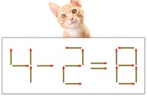 【マッチ棒パズル】正しい式にしよう！「4-2=8」【毎日脳トレ】