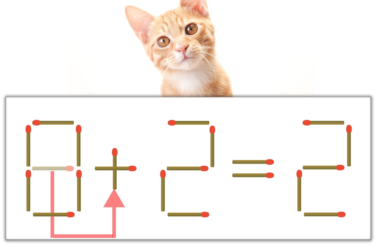 マッチ棒パズル】正しい式にしよう！「8-2=2」【毎日脳トレ