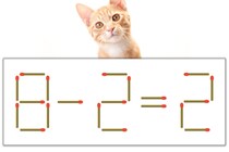 【マッチ棒パズル】正しい式にしよう！「8-2=2」【毎日脳トレ】