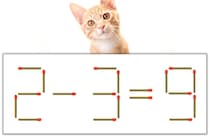 【マッチ棒パズル】正しい式にしよう！「2-3=9」【毎日脳トレ】