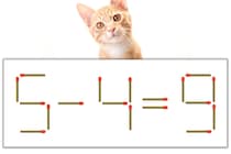 【マッチ棒パズル】正しい式にしよう！「5-4=9」【毎日脳トレ】
