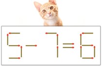 【マッチ棒パズル】正しい式にしよう！「5-7=6」【毎日脳トレ】