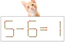 【マッチ棒パズル】正しい式にしよう！「5-6=1」【毎日脳トレ】