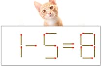 【マッチ棒パズル】正しい式にしよう！「1-5=8」【毎日脳トレ】