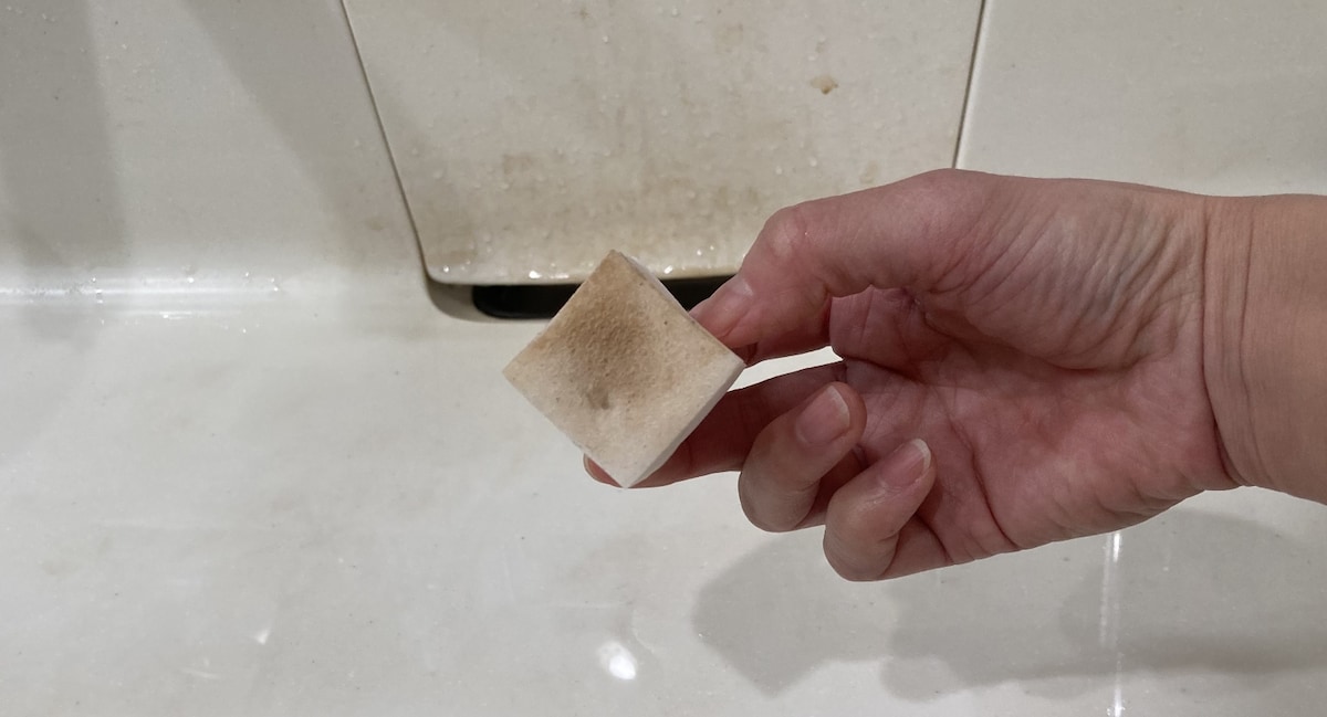 筆者の家のシンクbefore_検証で汚れが浮いてきた