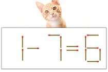 【マッチ棒パズル】正しい式にしよう！「1-7=6」【毎日脳トレ】