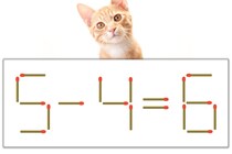 【マッチ棒パズル】正しい式にしよう！「5-4=6」【毎日脳トレ】