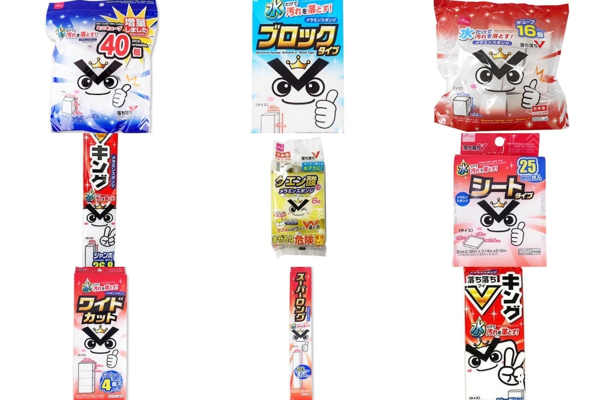 ダイソーの定番!メラミンスポンジ「落ち落ちV」