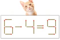 【マッチ棒パズル】正しい式にしよう！「6-4=9」【毎日脳トレ】