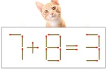 【マッチ棒パズル】正しい式にしよう！「7+8=3」【毎日脳トレ】