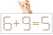【マッチ棒パズル】正しい式にしよう！「6+9=5」【毎日脳トレ】