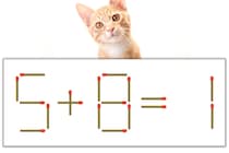 【マッチ棒パズル】正しい式にしよう！「5+8=1」【毎日脳トレ】