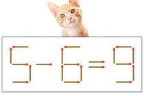 【マッチ棒パズル】正しい式にしよう！「5-6=9」【毎日脳トレ】