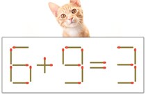 【マッチ棒パズル】正しい式にしよう！「6+9=3」【毎日脳トレ】