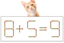 【マッチ棒パズル】正しい式にしよう！「8+5=9」【毎日脳トレ】