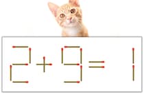【マッチ棒パズル】正しい式にしよう！「2+9=1」【毎日脳トレ】