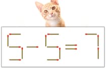 【マッチ棒パズル】正しい式にしよう！「5-5=7」【毎日脳トレ】