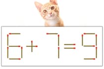 【マッチ棒パズル】正しい式にしよう！「6+7=9」【毎日脳トレ】