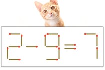 【マッチ棒パズル】正しい式にしよう！「2-9=7」【毎日脳トレ】