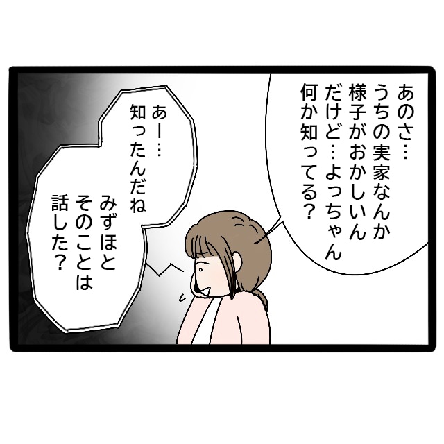 変わってしまった家族の様子を相談した従姉は全てを知っていた。実母が嫁いびり義母になっていた［１５］｜ママ広場マンガ