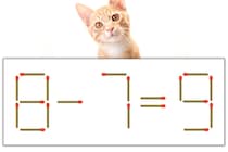 【マッチ棒パズル】正しい式にしよう！「8-7=9」【毎日脳トレ】