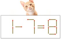 【マッチ棒パズル】正しい式にしよう！「1-7=8」【毎日脳トレ】
