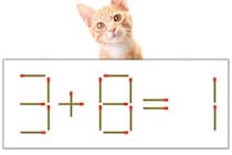 【マッチ棒パズル】正しい式にしよう！「3+8=1」【毎日脳トレ】