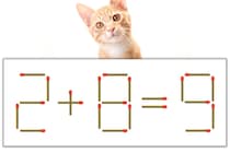 【マッチ棒パズル】正しい式にしよう！「2+8=9」【毎日脳トレ】