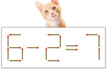 【マッチ棒パズル】正しい式にしよう！「6-2=7」【毎日脳トレ】
