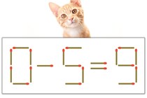 【マッチ棒パズル】正しい式にしよう！「0-5=9」【毎日脳トレ】