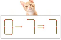 【マッチ棒パズル】正しい式にしよう！「0-7=7」【毎日脳トレ】