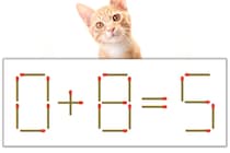 【マッチ棒パズル】正しい式にしよう！「0+8=5」【毎日脳トレ】
