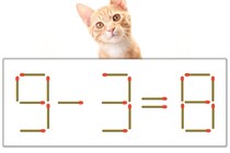 【マッチ棒パズル】正しい式にしよう！「9-3=8」【毎日脳トレ】