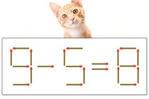 【マッチ棒パズル】正しい式にしよう！「9-5=8」【毎日脳トレ】