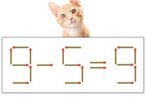 【マッチ棒パズル】正しい式にしよう！「9-5=9」【毎日脳トレ】