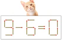 【マッチ棒パズル】正しい式にしよう！「9-6=0」【毎日脳トレ】