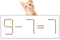 【マッチ棒パズル】正しい式にしよう！「9-7=7」【毎日脳トレ】