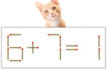 【マッチ棒パズル】正しい式にしよう！「6+7=1」【毎日脳トレ】