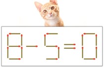 【マッチ棒パズル】正しい式にしよう！「8-5=0」【毎日脳トレ】