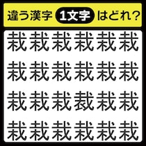 「1文字だけ違う……！」漢字間違い探しで脳トレしよう！【毎日脳トレ】【クイズ】