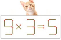 【マッチ棒パズル】正しい式にしよう！「9×3=5」【毎日脳トレ】
