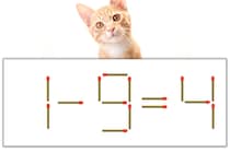 【マッチ棒パズル】正しい式にしよう！「1-9=4」【毎日脳トレ】