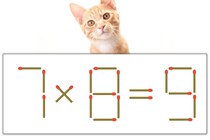 【マッチ棒パズル】正しい式にしよう！「7×8=9」【毎日脳トレ】