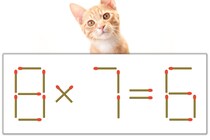【マッチ棒パズル】正しい式にしよう！「8×7=6」【毎日脳トレ】