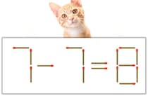 【マッチ棒パズル】正しい式にしよう！「7-7=8」【毎日脳トレ】