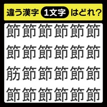 「1文字だけ違う……！」漢字間違い探しで脳トレしよう！【毎日脳トレ】【クイズ】