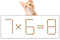 【マッチ棒パズル】正しい式にしよう！「7×6=8」【毎日脳トレ】