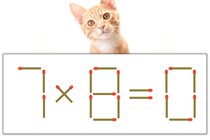 【マッチ棒パズル】正しい式にしよう！「7×8=0」【毎日脳トレ】