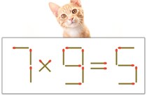 【マッチ棒パズル】正しい式にしよう！「7×9=5」【毎日脳トレ】